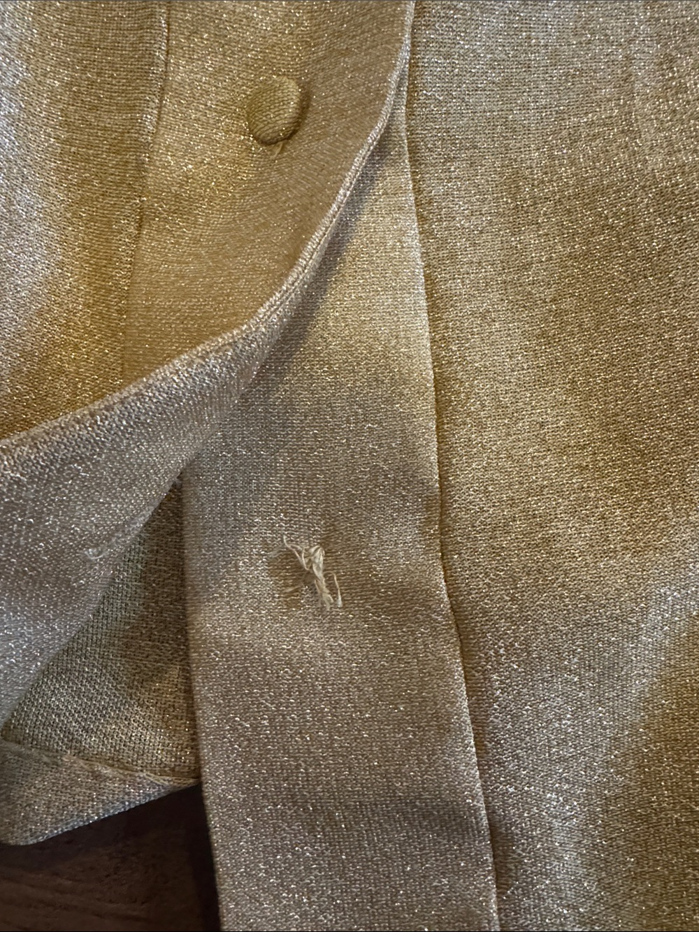 Vintage Metallic Gold Button-Up Shirt Jacket size 10 - Picture 7 of 7